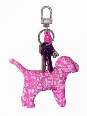 Victoria’s Secret Micro Dog Keychain Charm Pink Logo